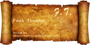 Fest Tivadar névjegykártya